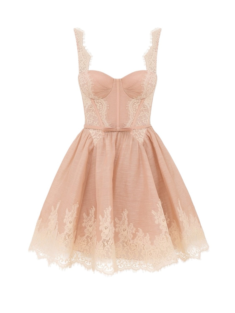 Zimmerman Valiant Lace Trim Mini Dress Size0